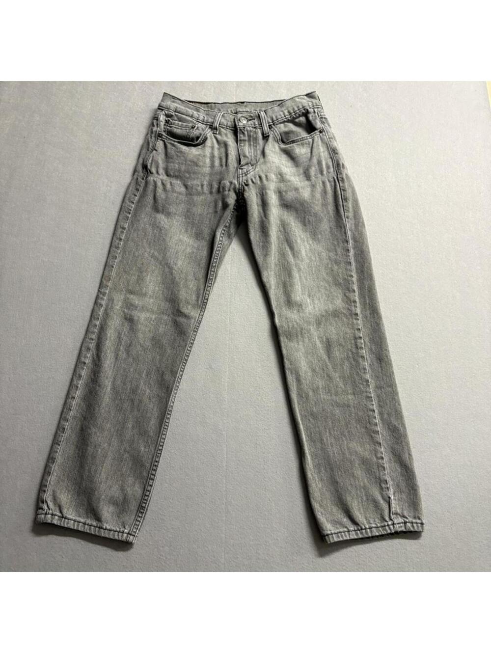 Levi's 514 Straight Leg Jeans Womens 29x30 Gray Denim Cotton Blend